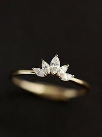 Dainty Crown Ring, Zircon .925 Sterling Silver Luxury Nickel Free Ring