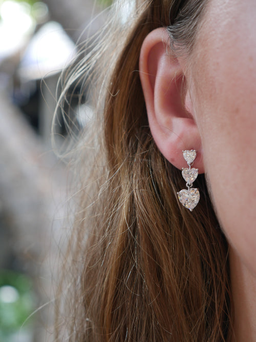 earrings, silver earrings, heart earrings, 925 jewelry, earrings with hearts, rhinestone earrings, heart rhinestone earrings, heart diamond earrings, dangly earrings, anniversary gift ideas, jewelry for special occasions, fine jewelry, fashion jewelry, statement earrings, elegant earrings, bridal jewelry, heart jewelry, trending on tiktok, jewelry, accessories, long earrings, big earrings